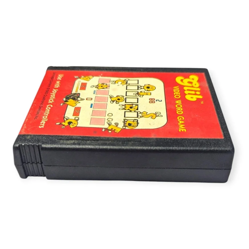 Glib Video Word Game Atari‎ 2600 Cartridge Qualtronic Devices 1983 Vintage Retro
